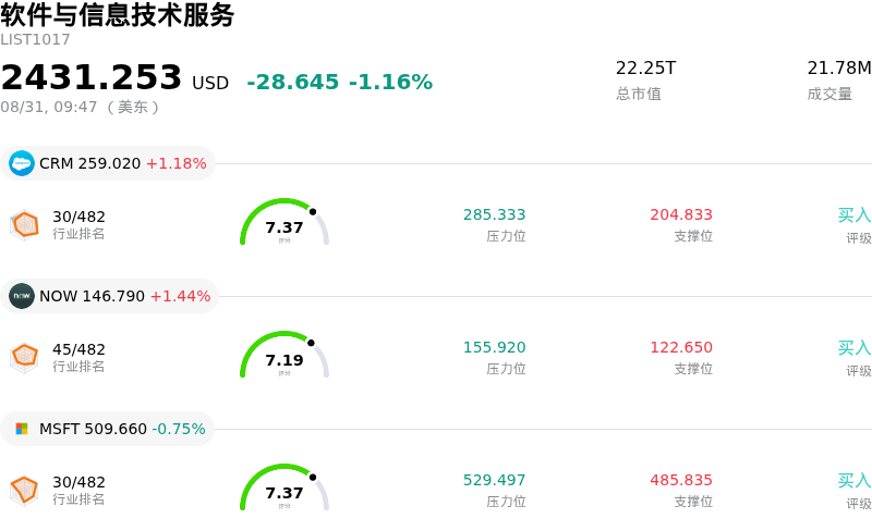 软件与信息技术服务