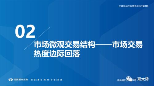 【国君策略｜流动性】资金的彷徨与坚守——全球流动性观察系列9月第4期