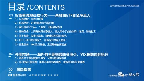 【国君策略｜流动性】内资积极的力量正在出现——全球流动性观察系列10月第2期