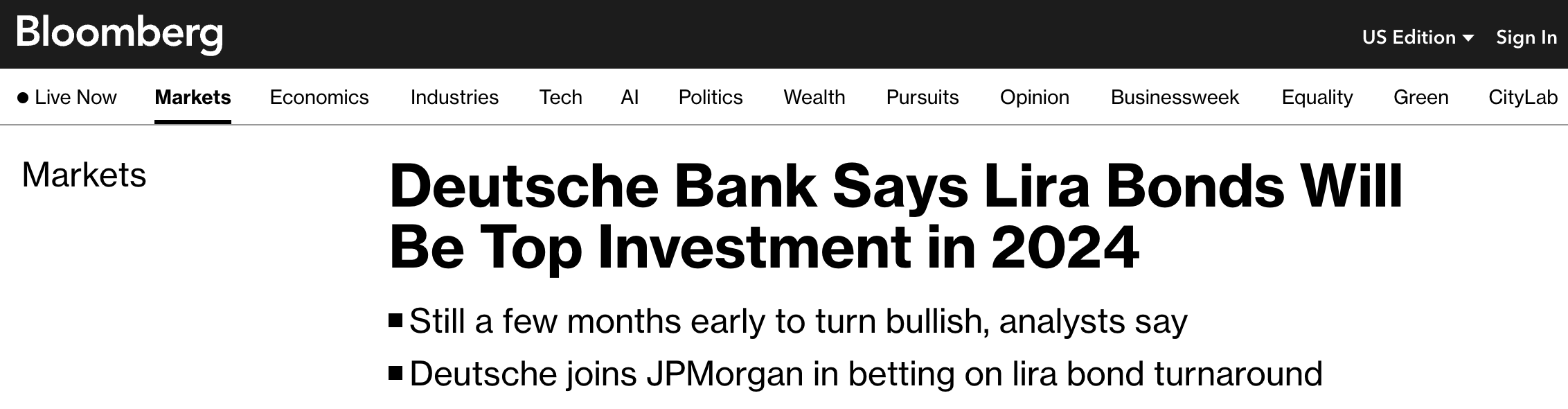 摩根大通、 德意志银行双双看看涨土耳其债券