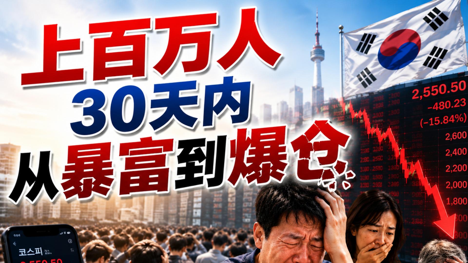 120万账户爆仓！韩国人从一夜暴富到一夜返贫，只用了30天