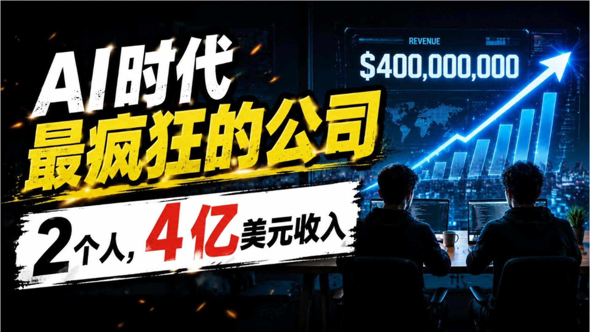 两个人，年收入4亿美元：AI时代最疯狂的财富故事