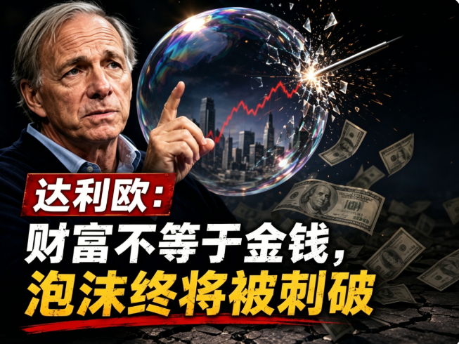 达利欧：财富不等于金钱，泡沫终将被刺破