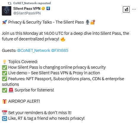 CoNET Silent Pass VPN