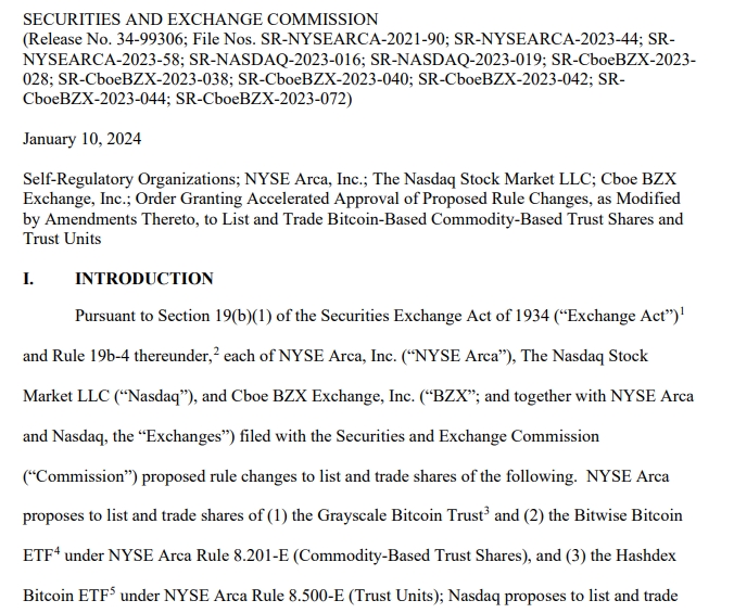 比特币ETF-SEC公告
