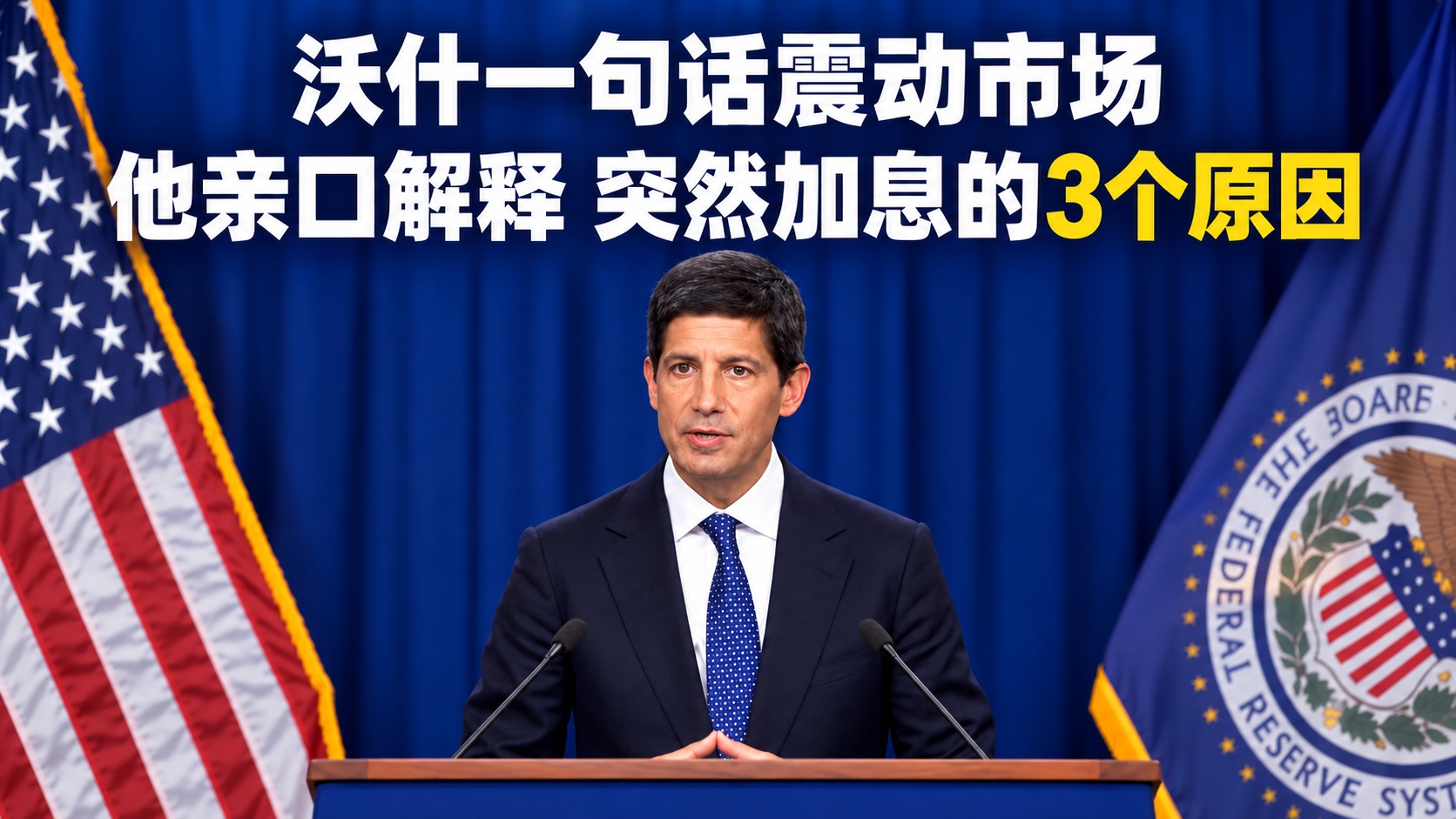 沃什一句话震动市场!他亲口解释突然加息的3个原因