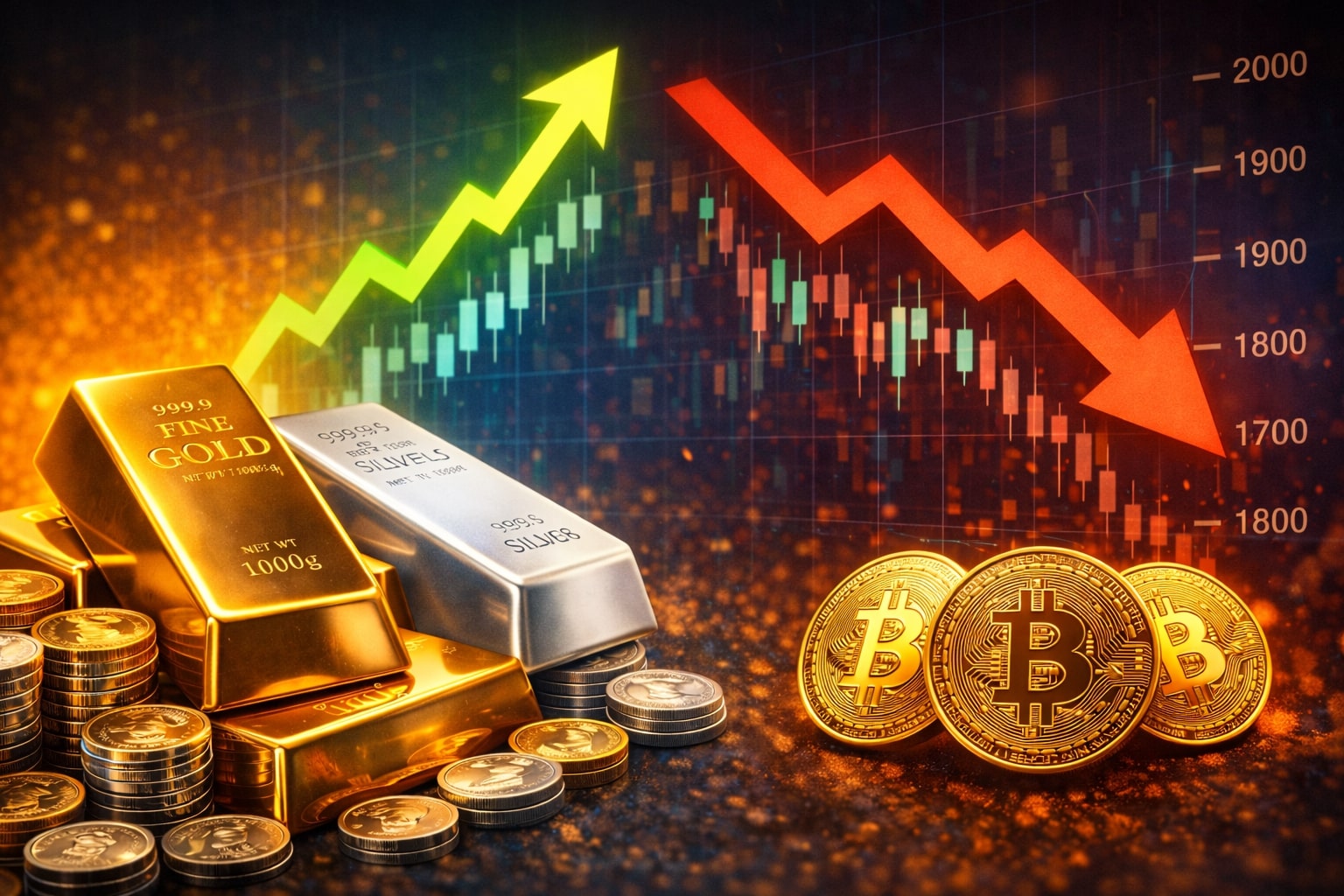 金银狂飙，比特币掉队！贵金属多头嘲讽币圈：“现在该换到黄金了”提供者FX168